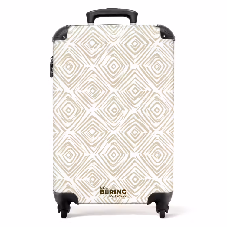 Koffer - Abstrakt - Kariert - Beige — 1