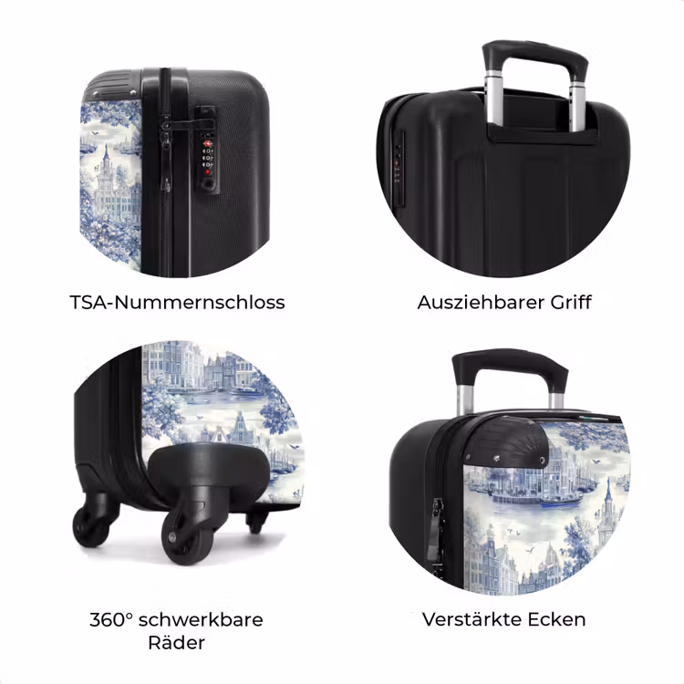 Koffer - Häuser - Bäume - Wasser - Vögel - Blau — 8