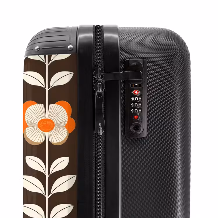 Koffer - Blumen - Retro - Braun — 6