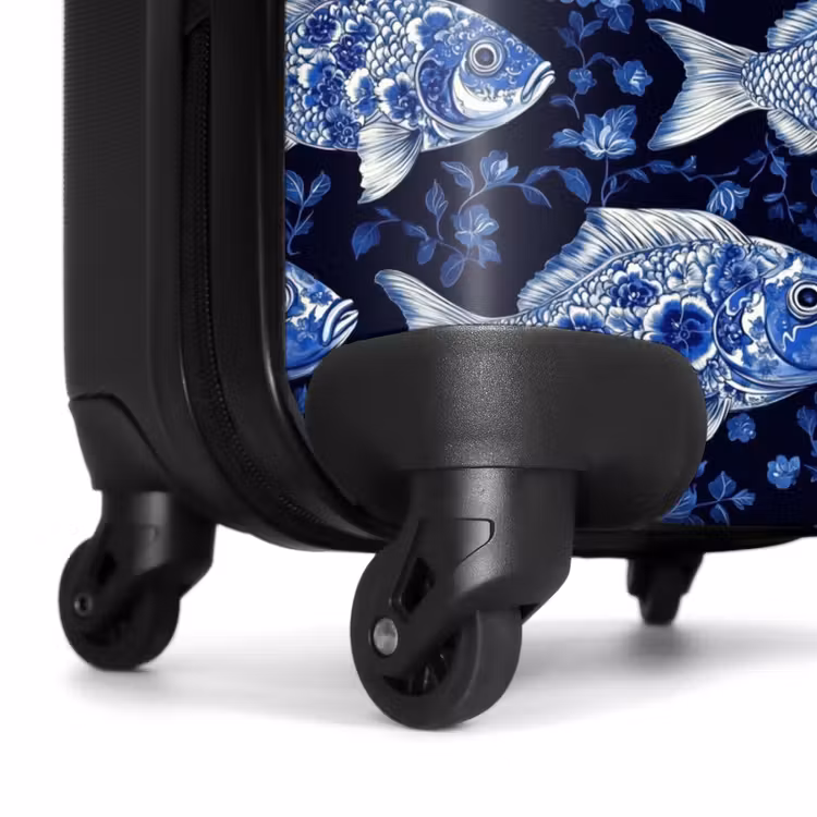 Koffer - Fische - Blumen - Blau — 7