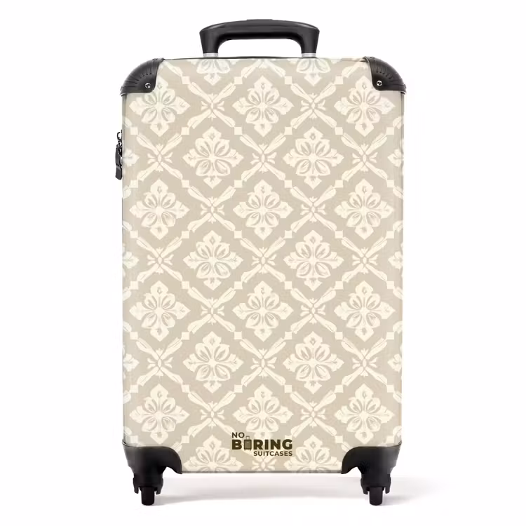 Koffer - Floral - Ornament - Beige — 1
