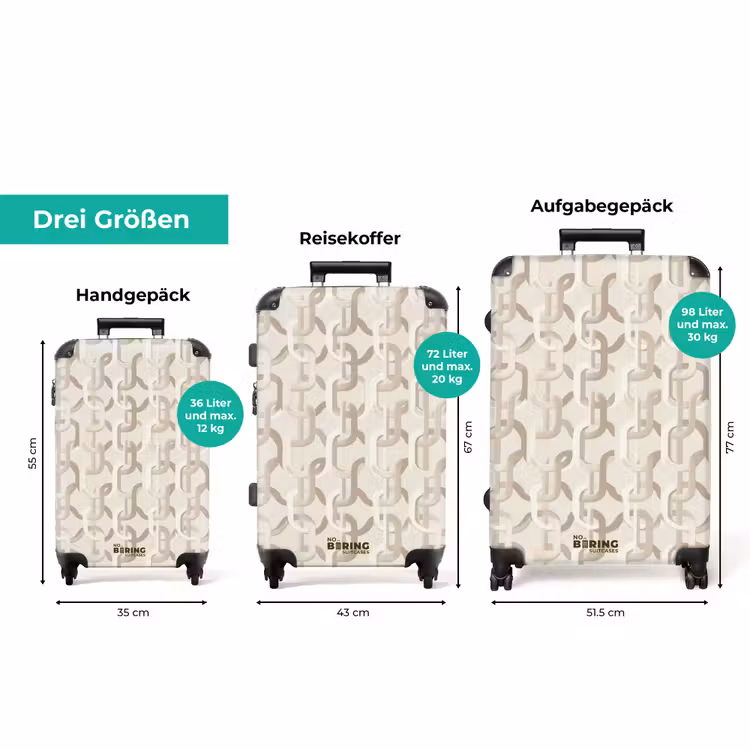 Koffer - Motiv - Abstrakt - Beige — 3