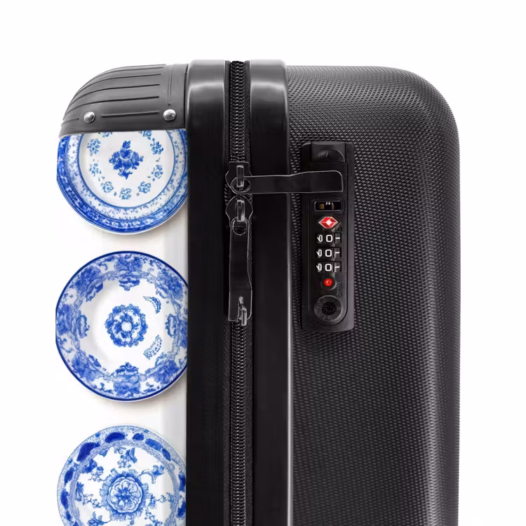 Koffer - Teller - Blumen - Muster - Blau — 6