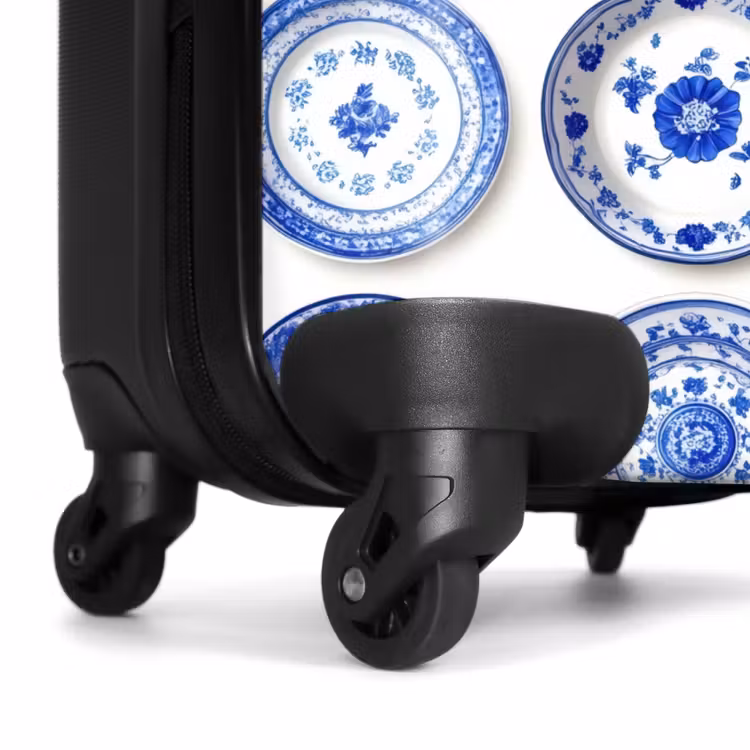Koffer - Teller - Blumen - Muster - Blau — 7