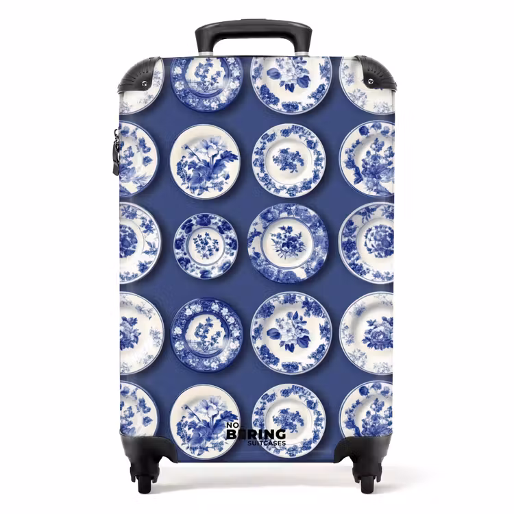 Koffer - Teller - Floral - Blau — 1