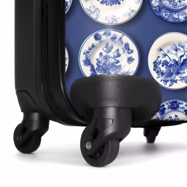 Koffer - Teller - Floral - Blau — 7