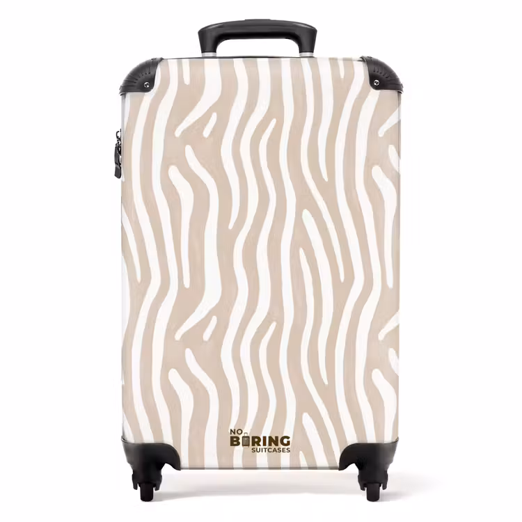 Koffer - Abstrakt - Zebra - Beige — 1