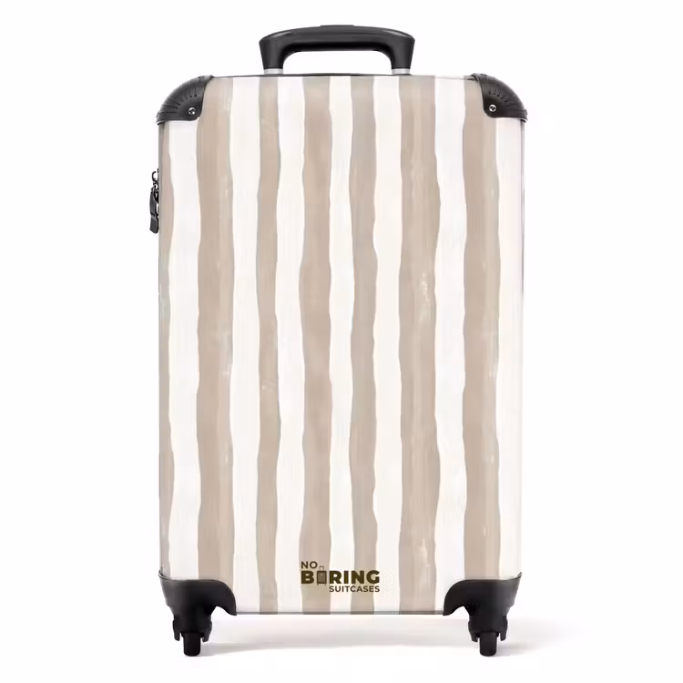 Koffer - Minimalistisch - Streifen - Beige — 1