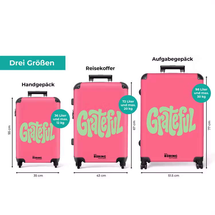Koffer - Dankbar - Grün - Grafisch - Fließend — 3