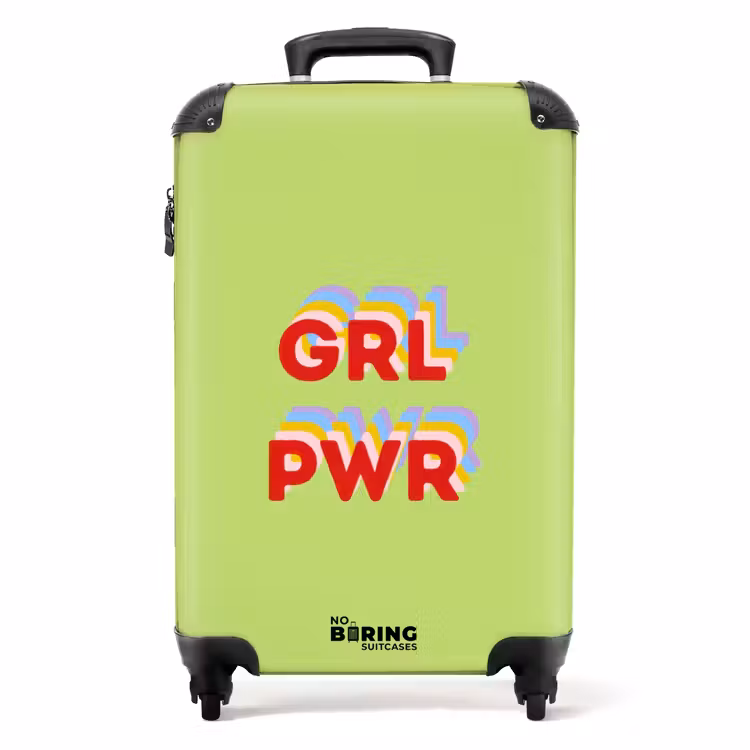 Koffer - Grl pwr - Grün - Rot - 3D — 1