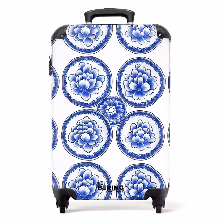 Koffer - Kreise - Blumen - Blau — 1