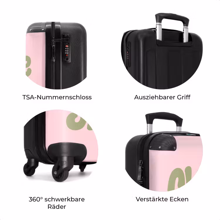 Koffer - Verfolgung der Größe - Grün - Rosa - Retro — 8