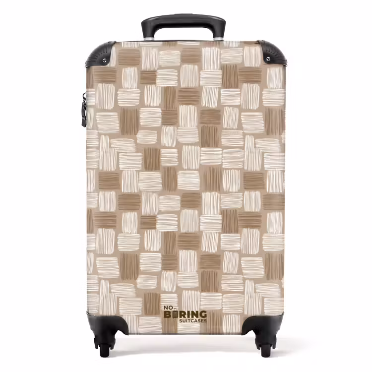 Koffer - Block - Muster - Braun — 1