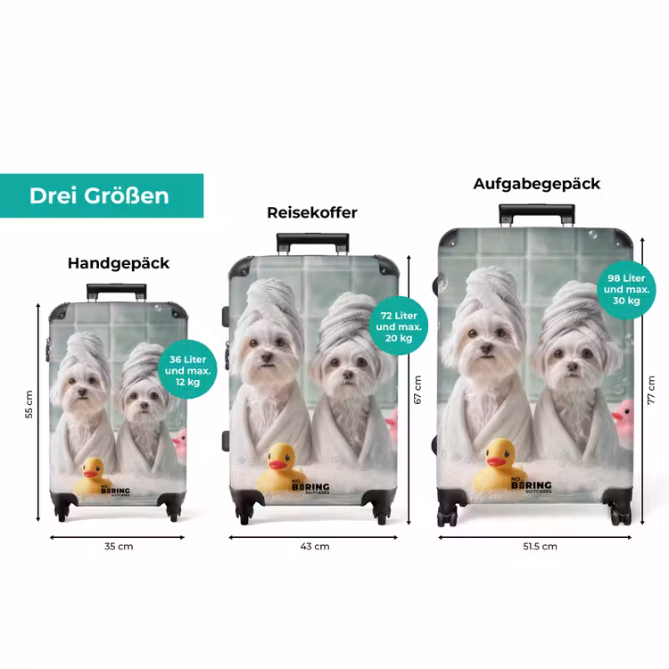Koffer - Hunde - Badeentchen - Handtücher — 3