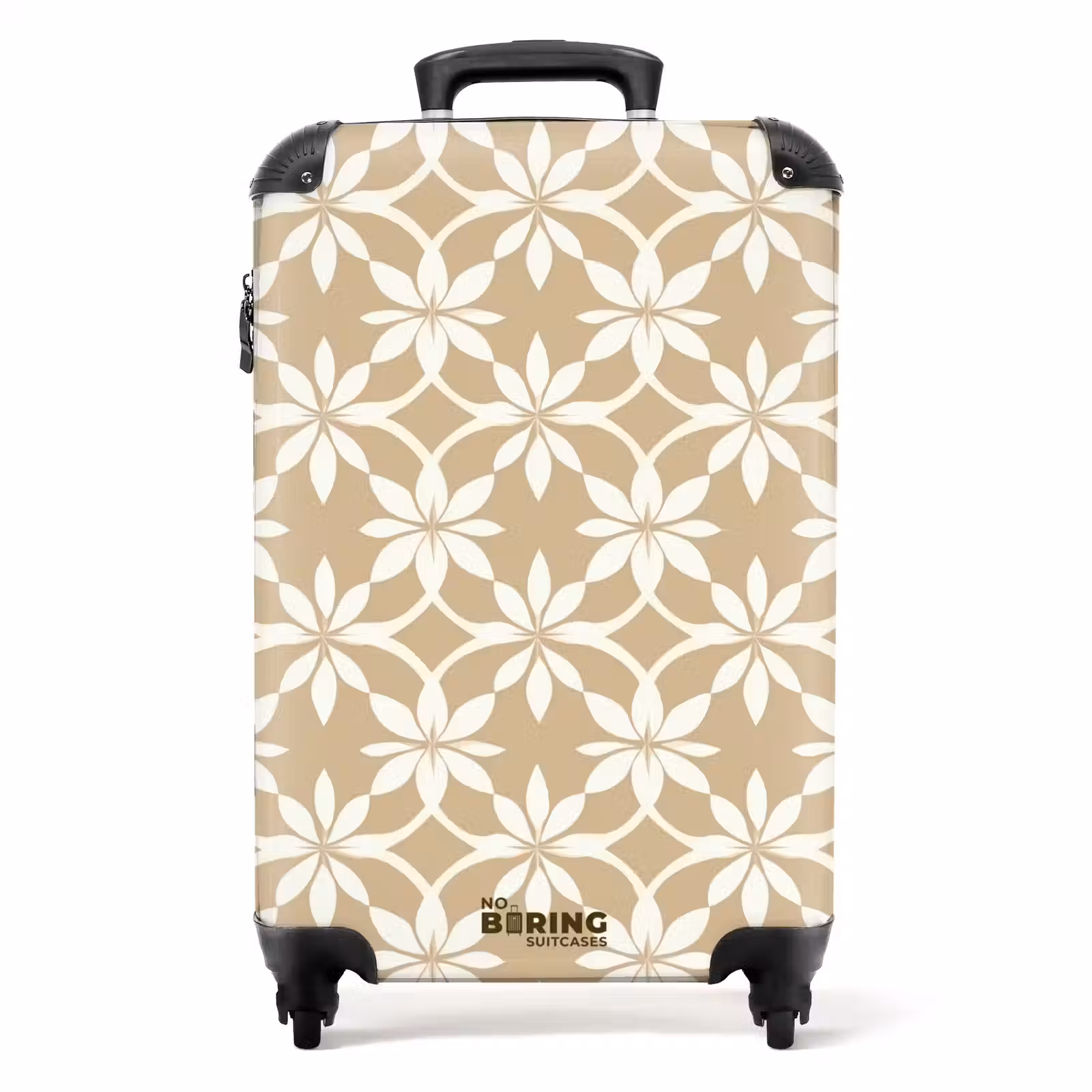 Koffer - Blumen - Muster - Beige — 1