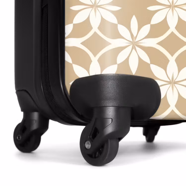 Koffer - Blumen - Muster - Beige — 7