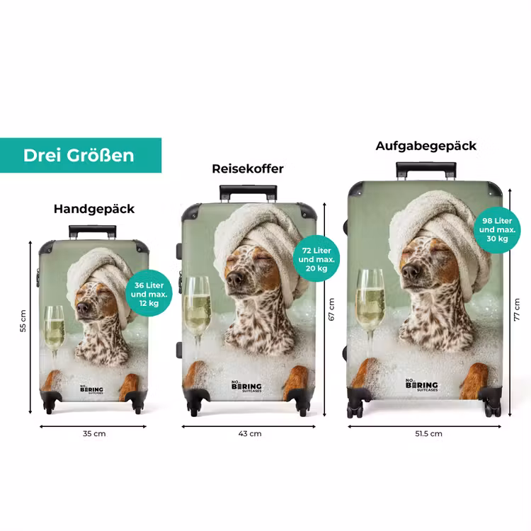 Koffer - Hund - Bad - Champagner - Handtuch — 3