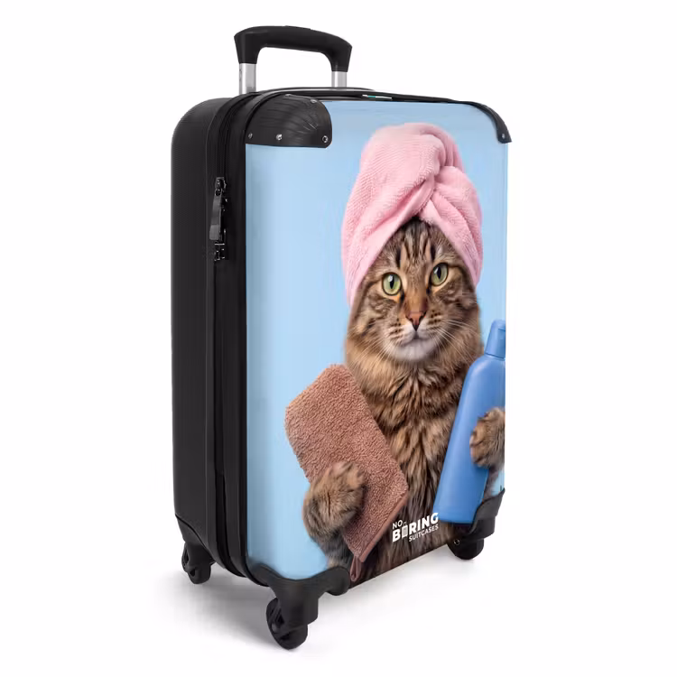 Koffer - Katze - Handtuch - Waschlappen - Seife — 2