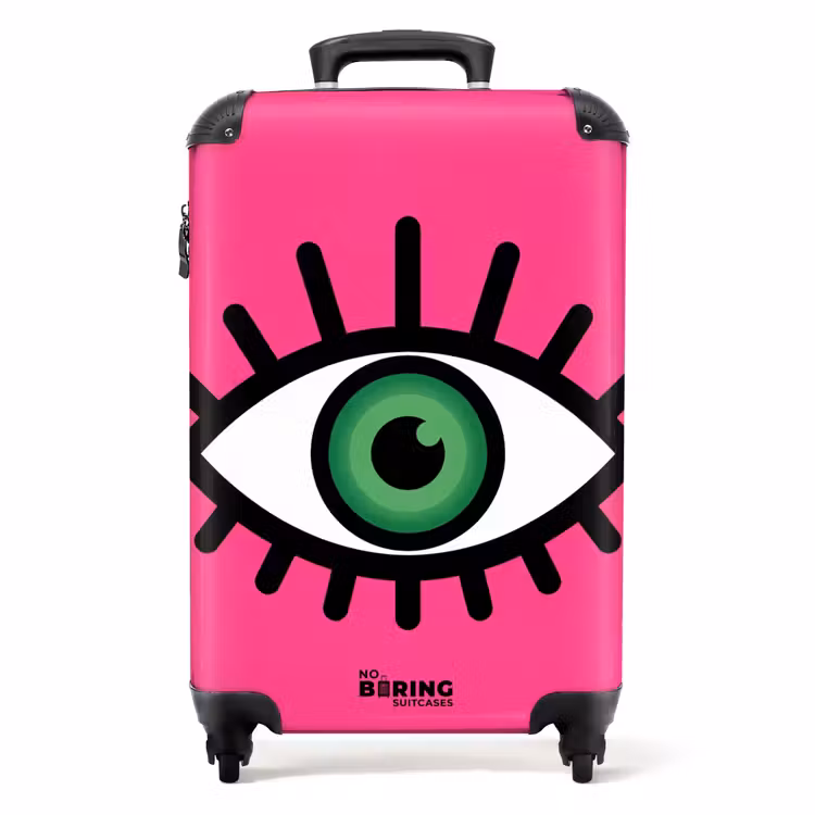 Koffer - Minimalistisch - Auge - Rosa — 1
