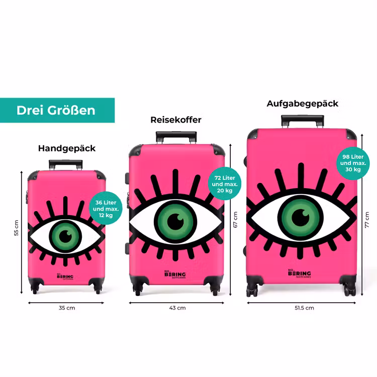 Koffer - Minimalistisch - Auge - Rosa — 3