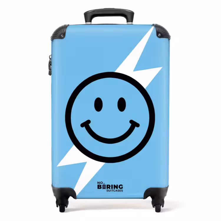Koffer - Smiley - Blau - Blitzschlag — 1