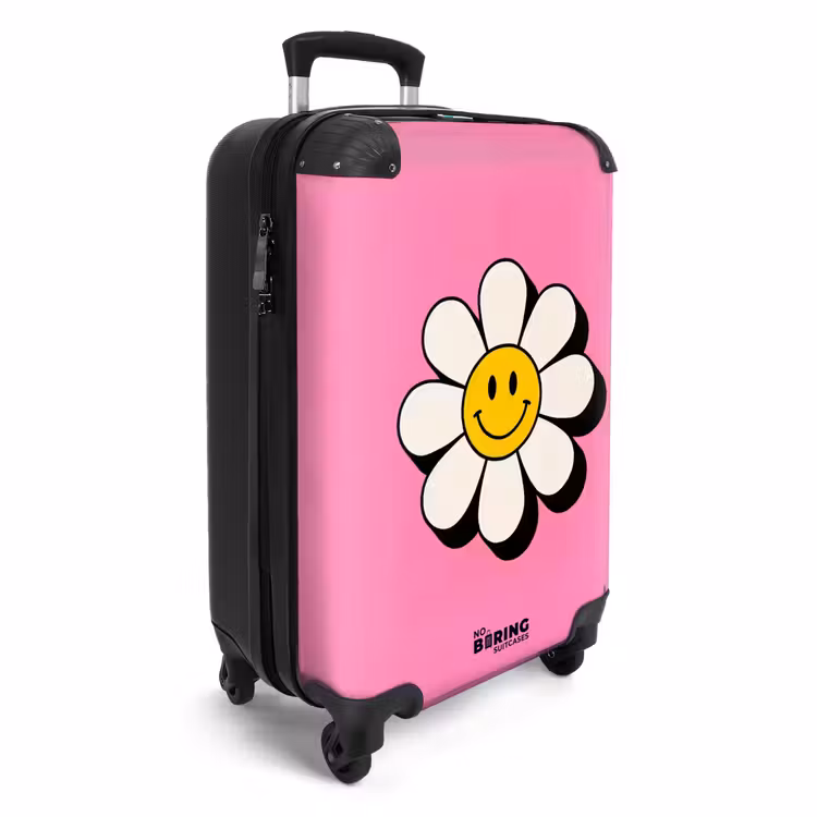 Koffer - Smiley - Blume - Rosa — 2