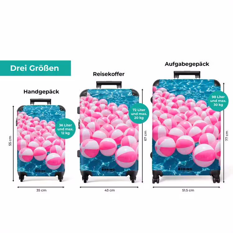Koffer - Strandbälle - Rosa - Wasser — 3