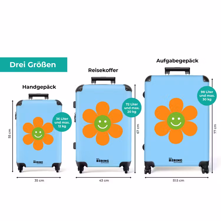 Koffer - Blume - Smiley - Farbenfroh — 3