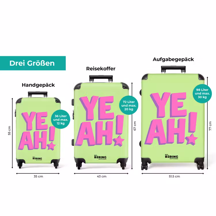 Koffer - Grün - Neon - Zitat — 3
