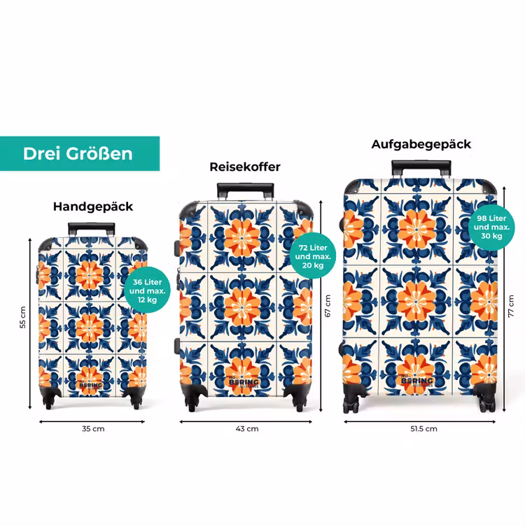 Koffer - Traditionell - Kacheln - Orange — 3