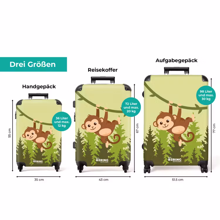 Koffer - Affe – Dschungel – Grün — 3