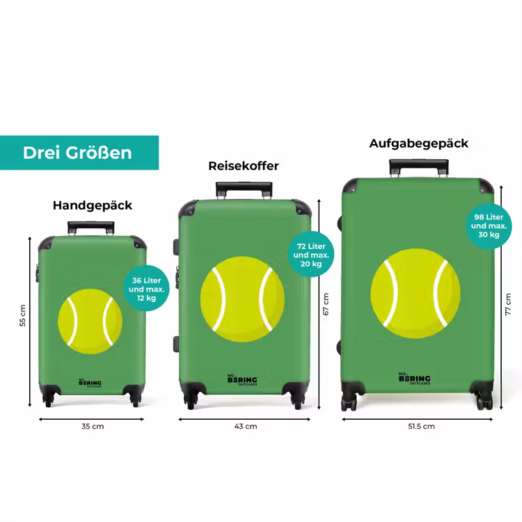 Koffer - Ball – Gelb – Sport – Grün – Illustration — 3