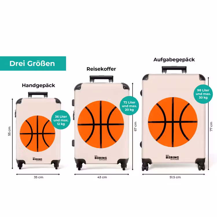 Koffer - Basketball – Ball – Sport – Illustration – Orange — 3