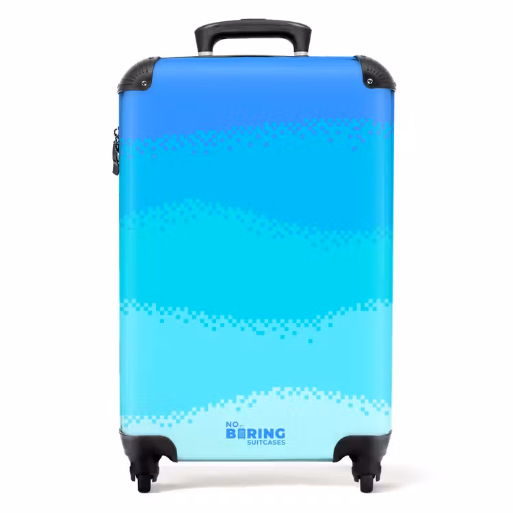 Koffer - Blau – Pixel – Horizontale Streifen — 1