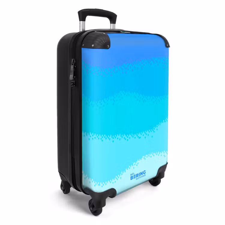 Koffer - Blau – Pixel – Horizontale Streifen — 2