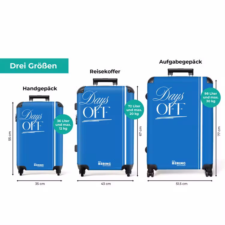 Koffer - Blau – Weiß – Freie Tage — 1