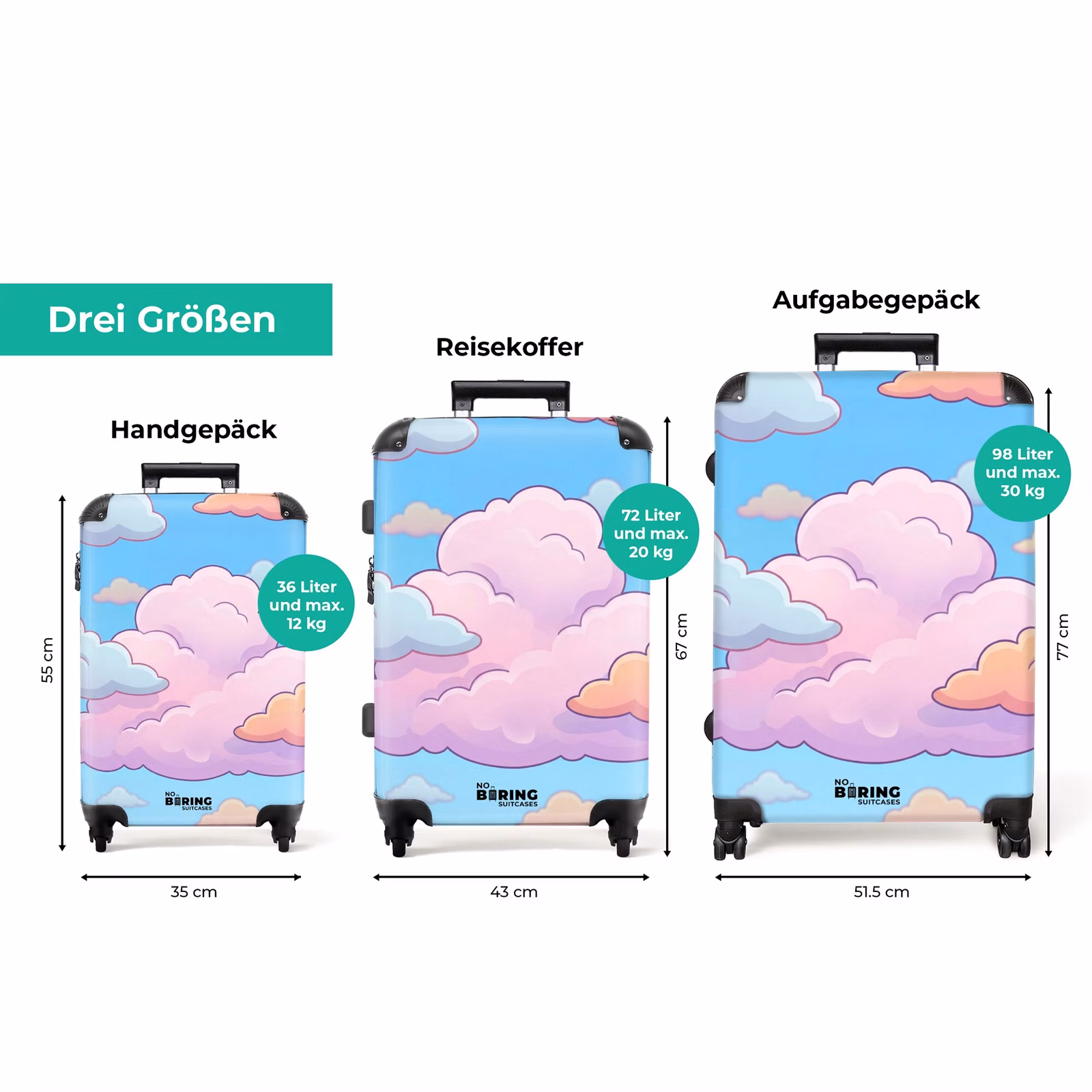 Koffer - Wolke – Himmel – Natur – Illustration – Pastell — 1