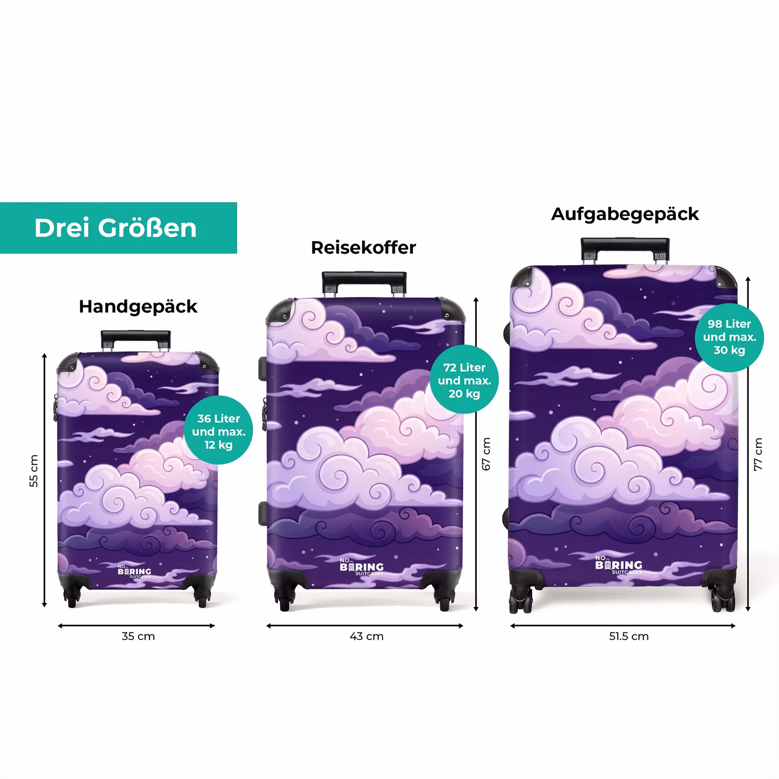 Koffer - Wolken – Nacht – Natur – Abstrakt – Lila — 1