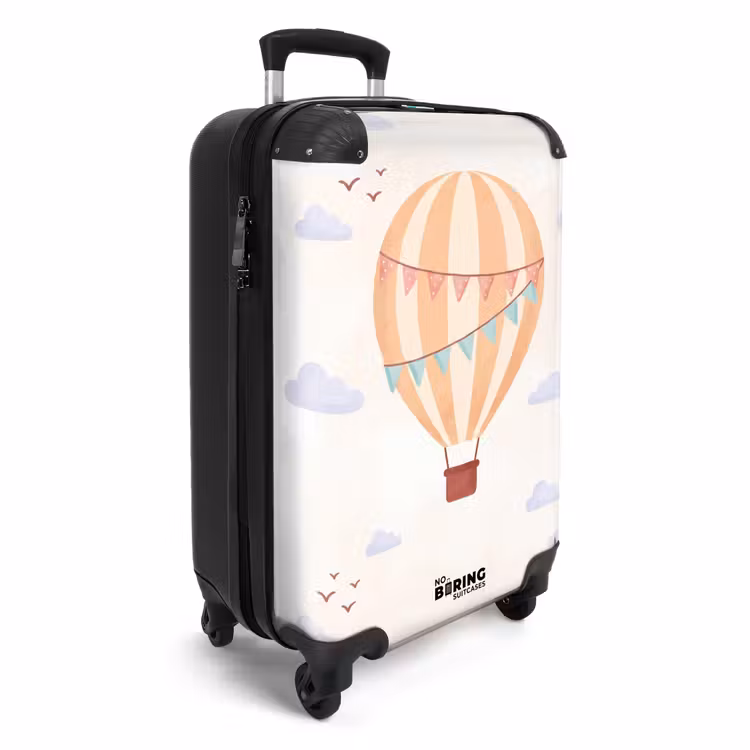Koffer - Heißluftballon – Wolken – Illustration – Sanft – Kinderzimmer — 2