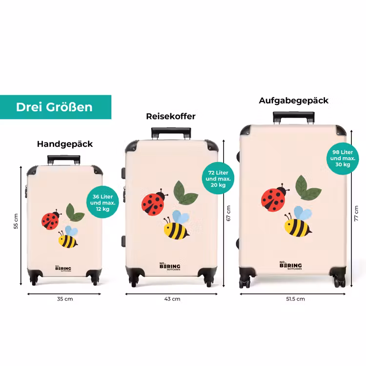 Koffer - Insekt – Blatt – Natur – Verspielt – Illustration — 3