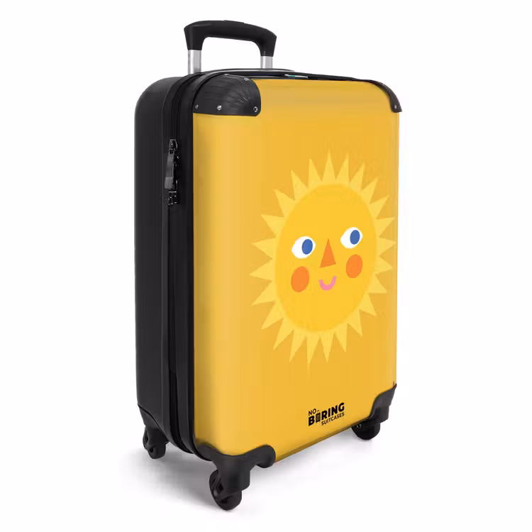 Koffer - Sonne – Gesicht – Sommer – Illustration – Gelb — 2