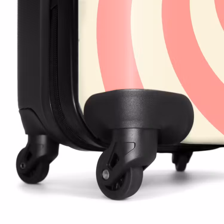 Koffer - Spirale – Muster – Abstrakt – Rosa – Beige — 7