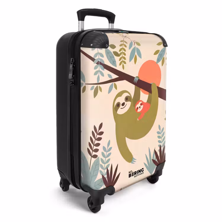 Koffer - Tiere – Mutter – Baby – Natur – Grün — 2