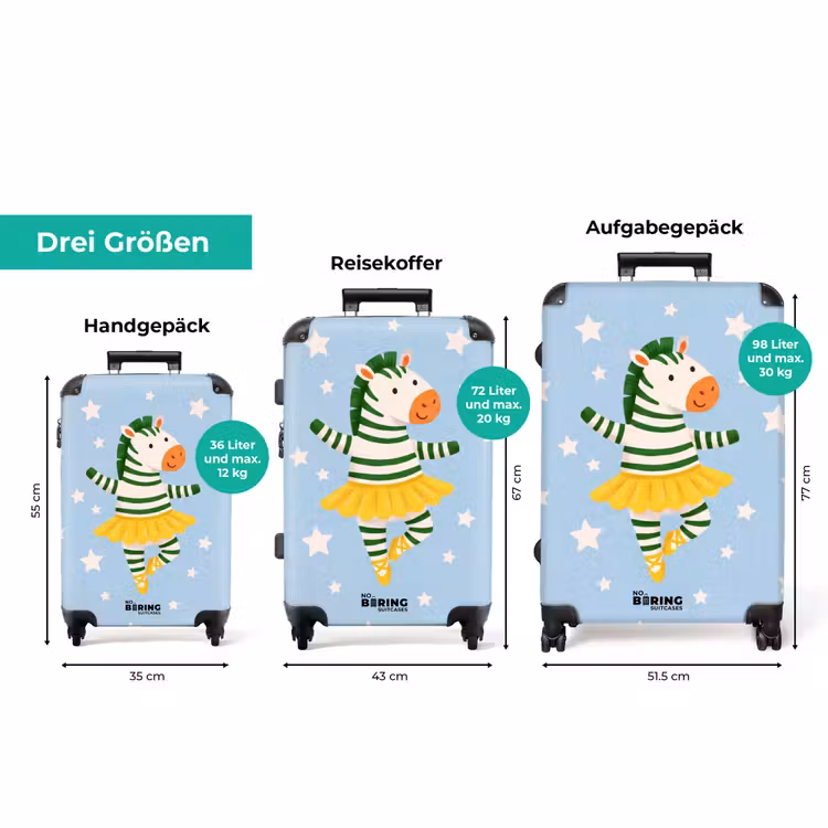 Koffer - Tiere – Tanz – Illustration – Kinderzimmer – Sterne — 3
