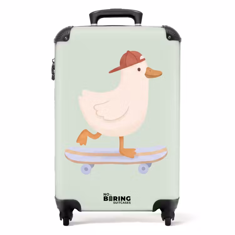 Koffer - Vogel – Skateboard – Tiere – Cartoon – Verspielt — 1