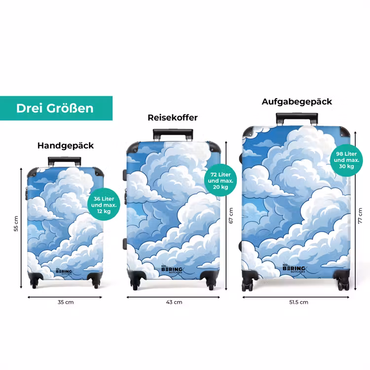 Koffer - Wolken – Himmel – Abstrakt – Weiß — 1