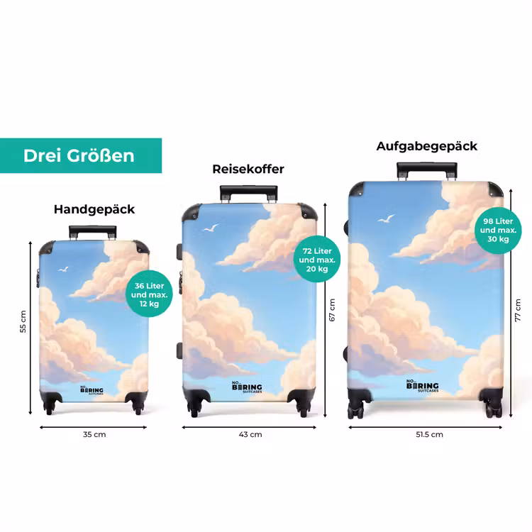 Koffer - Wolken – Himmel – Natur – Pastell – Rosa — 1