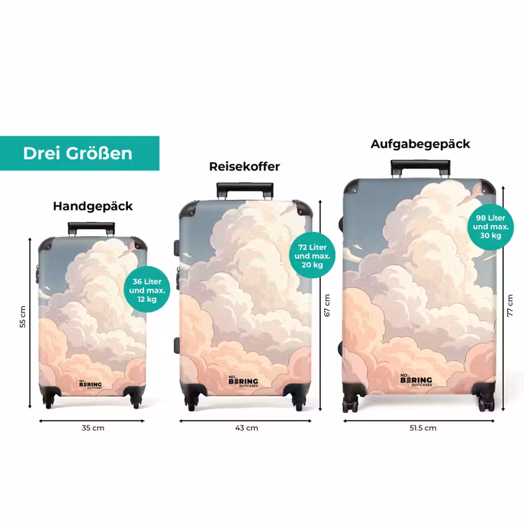 Koffer - Wolken – Himmel – Natur – Pastell – Rosa — 1