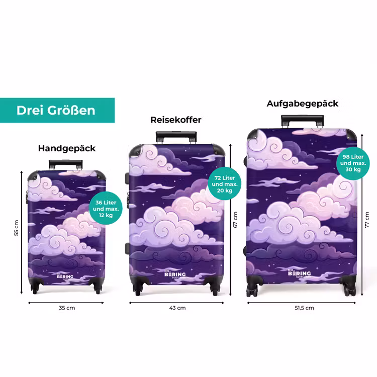 Koffer - Wolken – Nacht – Natur – Abstrakt – Lila — 1