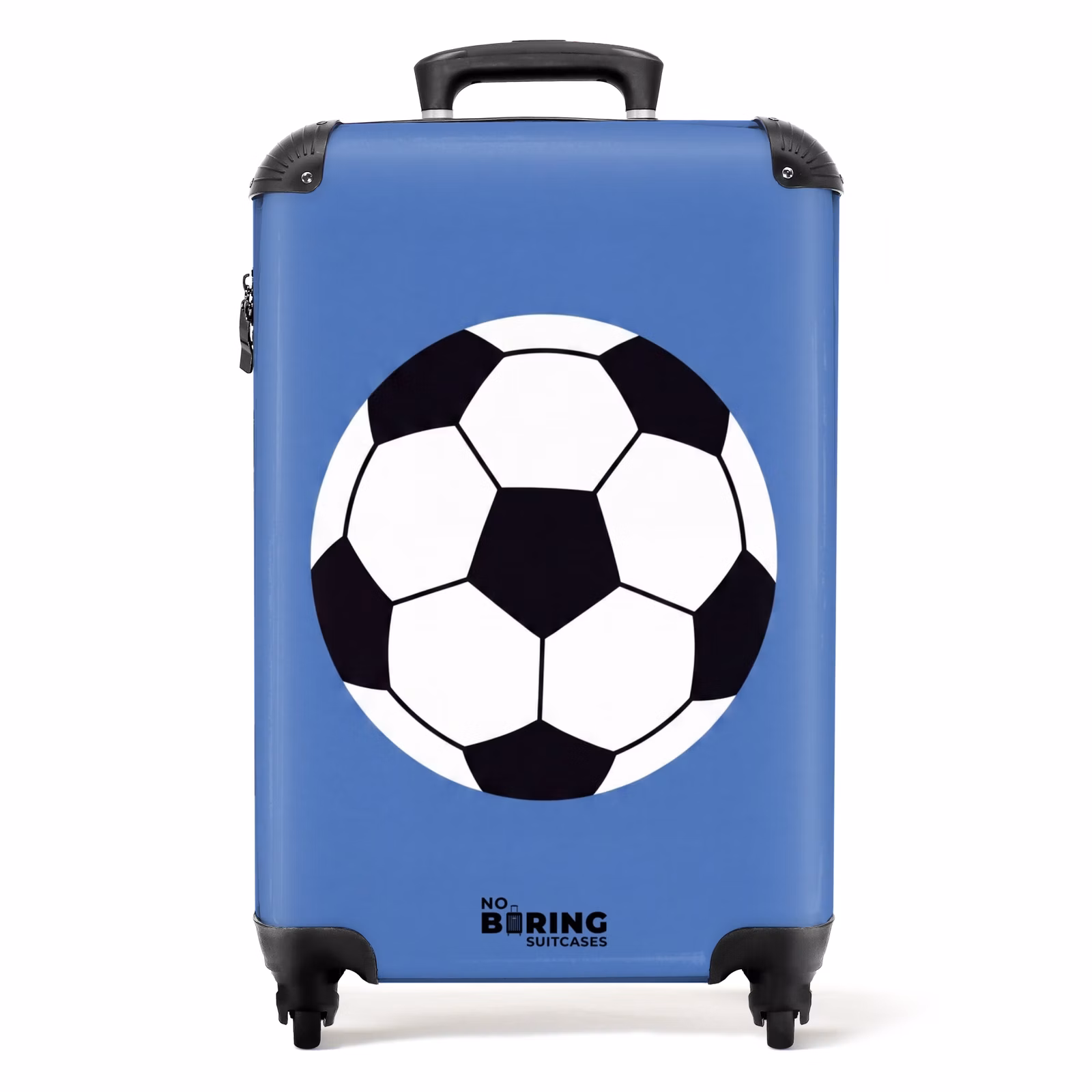 Koffer - Fußball – Schwarz-Weiß – Sport – Illustration – Blau — 1